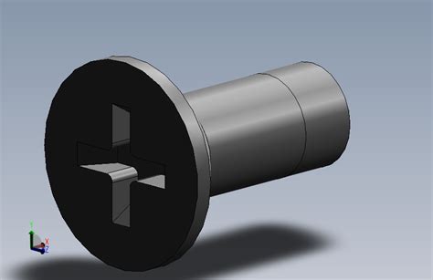 十字槽沉头螺钉M4_SOLIDWORKS 2011_模型图纸下载 – 懒石网