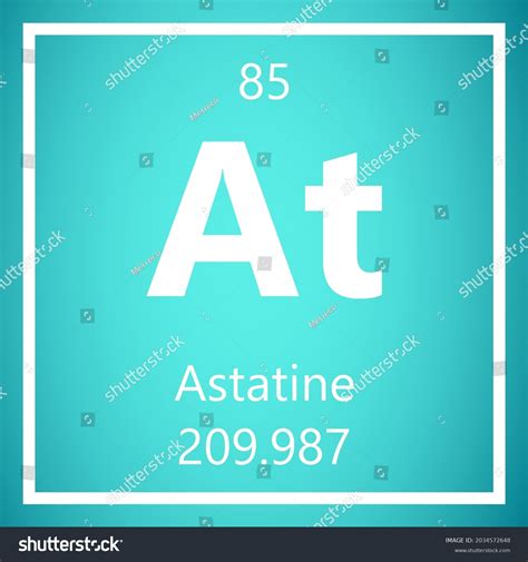 Astatine Periodic Table Elements Atomic Mass Stock Vector (Royalty Free ...