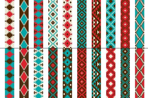 Native American Border Patterns By Melissa Held Designs | TheHungryJPEG.com