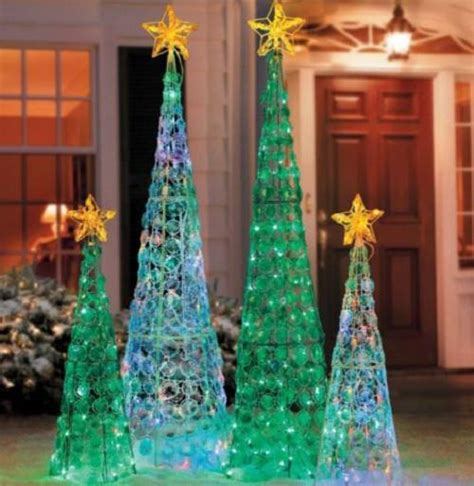 CLEARANCE Outdoor Lighted CONE CHRISTMAS TREE Holiday Yard Decor 2 ...