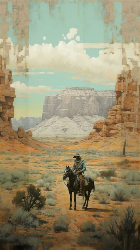 A textured outdoor scene of the vast untamed western frontier during American westward expansion ...