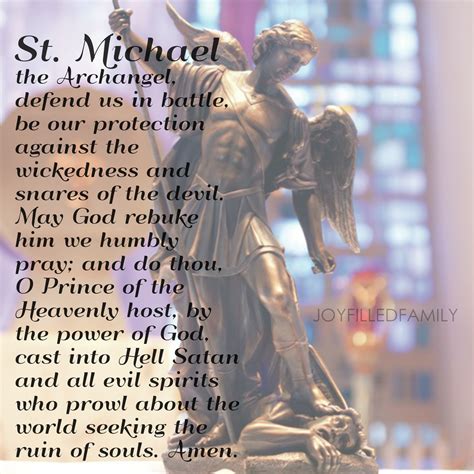 Printable Prayer To St Michael The Archangel - Printable Word Searches