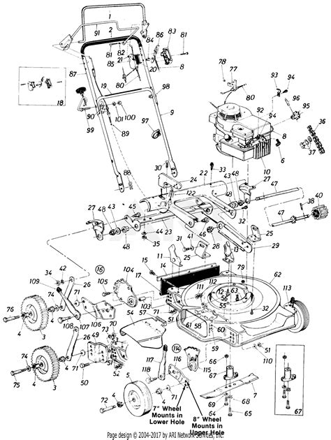 MTD B280-5 (1985) Parts Diagram for Rotary Mower