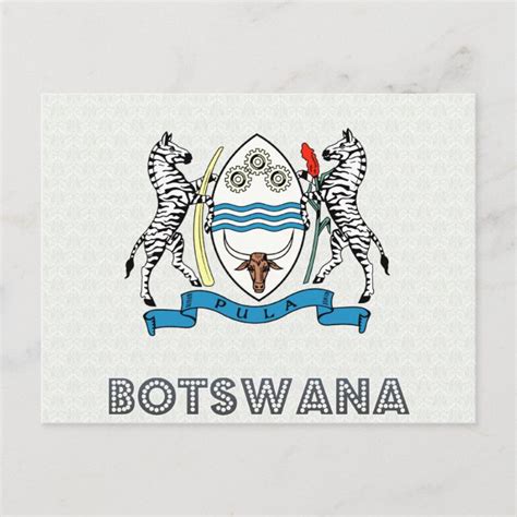 Botswana Coat of Arms Postcard | Zazzle.com