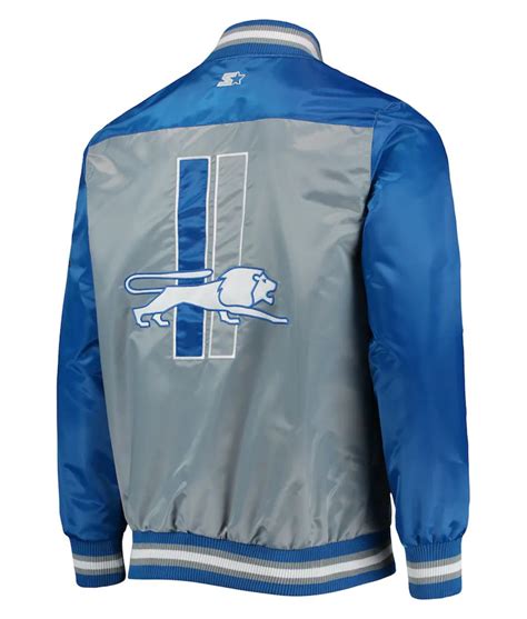 Starter Satin Detroit Lions The Tradition II Jacket - Jackets Expert