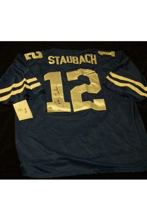 Roger Staubach Signed Autographed Jersey Mitchell and Ness 52 1971 ...