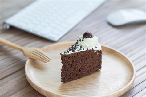 Chocolate cake and keyboard 1961447 Stock Photo at Vecteezy