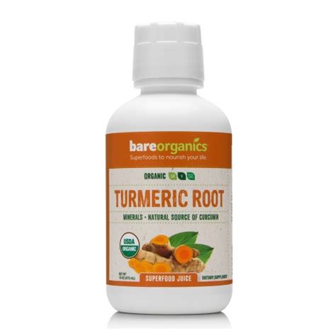 BareOrganics TURMERIC ROOT JUICE (Organic) (16oz) 473ml - WRG12928 - Shoplet.com