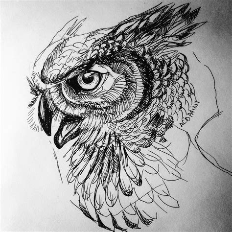 owl, ink, 11x14 - Imgur | Owl tattoo drawings, Owl tattoo design, Owl ...