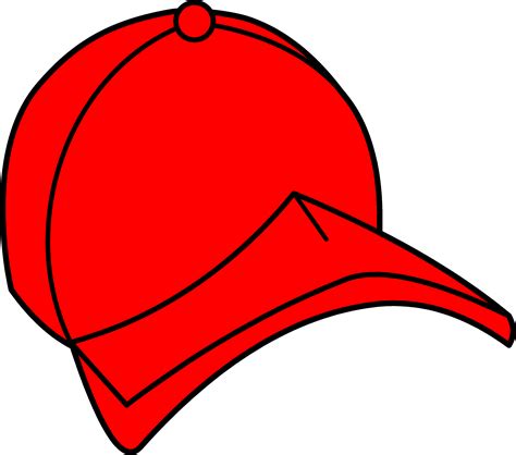 Red Baseball Cap Clipart - Free Clip Art