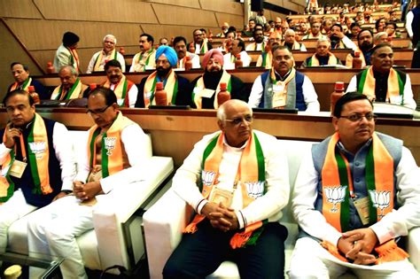 BJP senior leaders and Ministers during the BJP national executive meeting