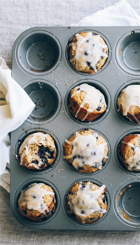 Whole Wheat Blueberry Muffins Recipe - Pinch of Yum