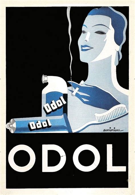 Odol toothpaste, designed by Bakisfigus – born Bachisio Secondo Figus (1905-1990) – a graphic ...