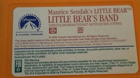 Little Bear Little Bear's Band | Video tapes, Audio track, Little bears