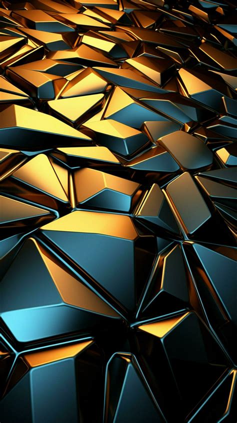 Shiny 3D Technology Geometric Pattern Vertical Mobile Wallpaper AI Generated 30314242 Stock ...