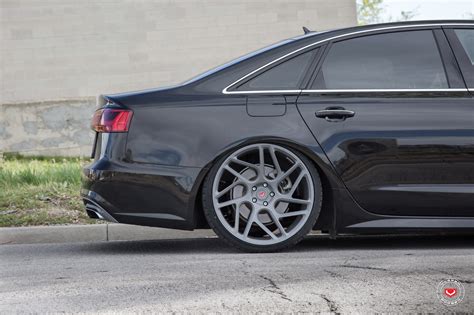 Blend of Style and Elegance Black Audi A6 Quattro on Grey Forged Rims ...