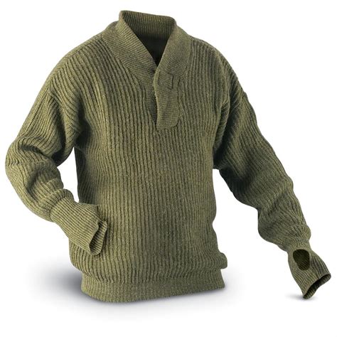 Used Norwegian Military Surplus Wool Sweater - 87766, Military Sweaters ...