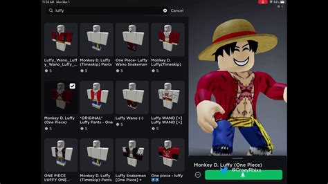 Luffy Roblox Avatar