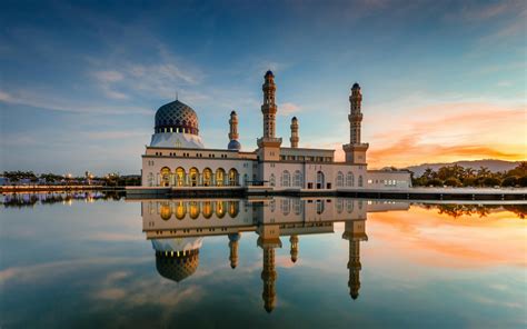 Download Religious Kota Kinabalu City Mosque HD Wallpaper