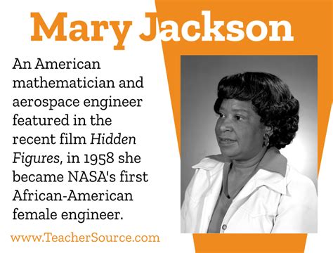 Mary Jackson was born on this... - Educational Innovations