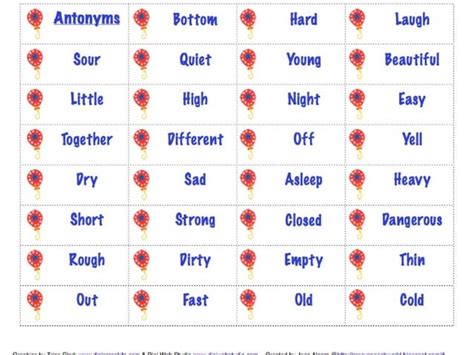 Antonyms