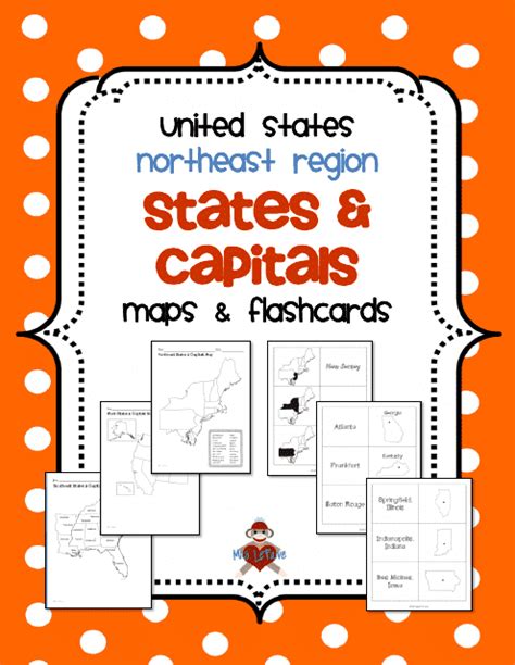 United States Northeast Region States & Capitals Maps & Flashcards ...