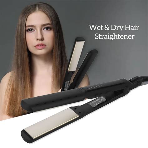 Hair Straightener Professional Hair Iron PTC Fast Heat with Adjustable Temperature 2 in 1 Hair ...