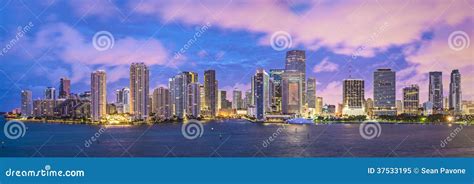 Miami Skyline stock image. Image of united, pano, financial - 37533195