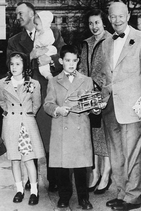 1956 Dwight D. Eisenhower and his family showed off some Christmas presents in this 1956 family ...