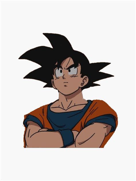 "goku confused" Sticker for Sale by artist-jutsu | Redbubble