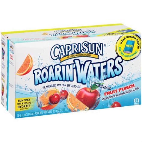 Capri Sun Roarin' Waters Flavored Water Beverage, Fruit Punch - Walmart.com