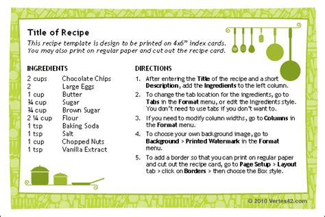 Recipe Card Templates | 10+ Free Word, Excel & PDF Formats, Samples, Examples, Designs