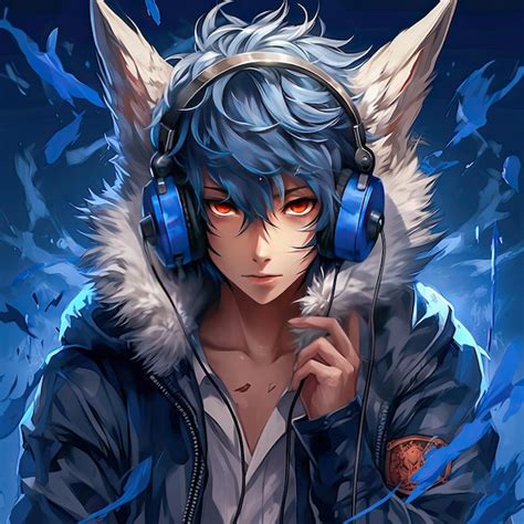 Premium AI Image | Cute and Handsome Anime Wolf Boy