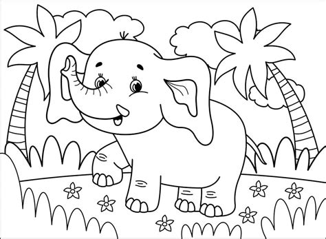 Elephant Coloring Pages - Free Printable Coloring Pages for Kids