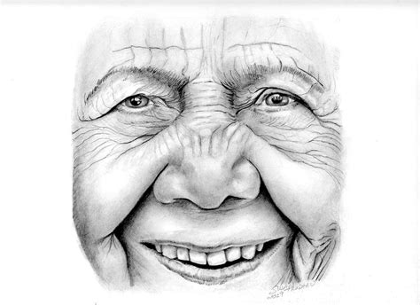 Realistic Old Woman Face Drawing | ubicaciondepersonas.cdmx.gob.mx