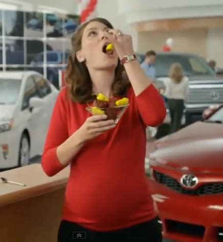 Woman in toyota commercials pregnant