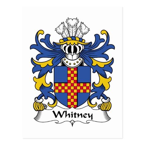 Whitney Family Crest Postcard | Zazzle.com