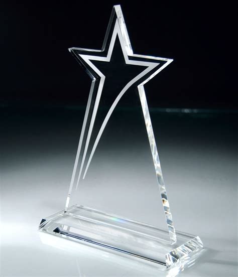 CRY132 Sleek Star Crystal Award with Free Engraving