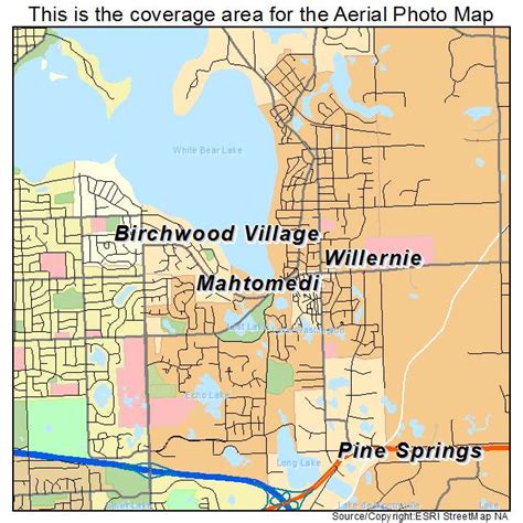 Aerial Photography Map of Mahtomedi, MN Minnesota