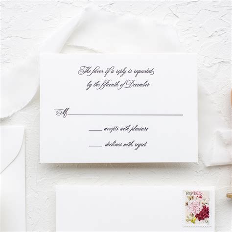 Wedding Stationery Guide: RSVP Card Wording Samples - Banter and Charm