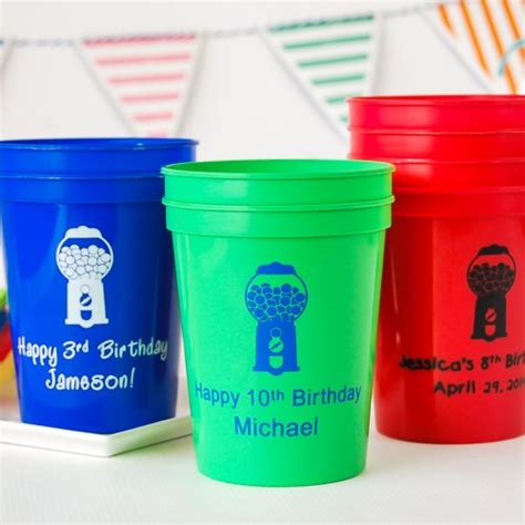 Personalized Birthday Plastic Cups, Birthday Stadium Cups, Personalized ...