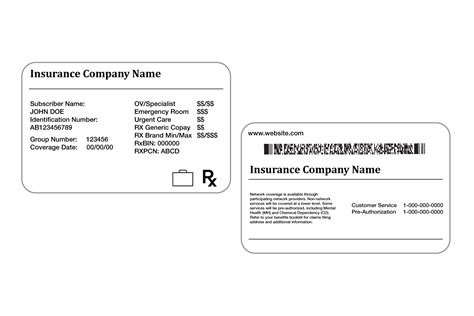 Health Insurance Card Template