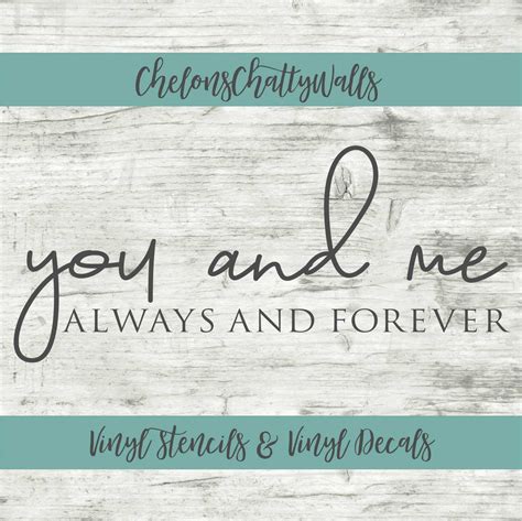 You and Me Always and Forever Vinyl Stencil Valentines - Etsy