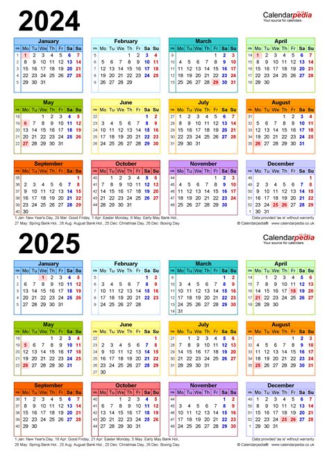 2024 And 2025 Calendar With Holidays