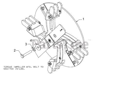 Troy-Bilt CS 4325 (24B-424M766) - Troy-Bilt Chipper Shredder (2018) Impeller Assembly Parts ...