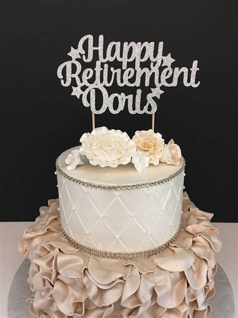 Any Name Happy Retirement Cake Topper Retirement cake topper