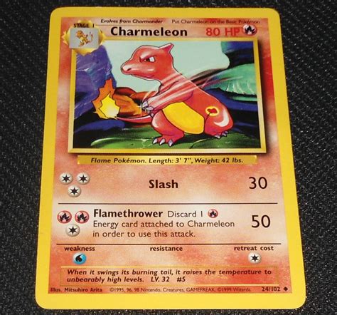 Charmeleon 24/102 "Ink Blot" Error Misprint Pokemon Card EX -- Antique ...