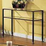 Metal and Glass Console Table, Color: Black - JCPenney