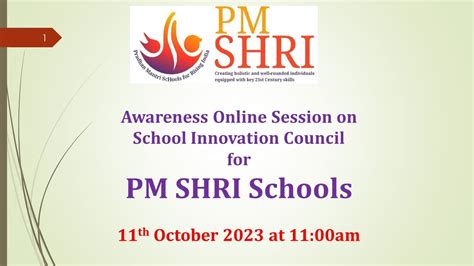 Awareness Session on School Innovation Council for PM SHRI Schools - YouTube