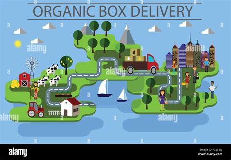 organic box delivery Stock Vector Image & Art - Alamy